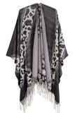LEOPARD POINT CASUAL SHAWL WRAP_CWASC0005