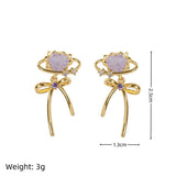 LOVE BOW DESIGN POPULAR EXQUISITE EARRINGS_CWAJE5059