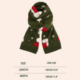 Red Knit Christmas Scarf - Faux Cashmere Reindeer_Cwasc0127