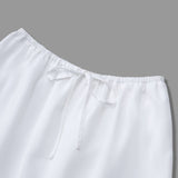 HIGH WAIST ELASTIC MAXI SKIRT WITH ADJUSTABLELACES_CWBSS0418