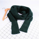 Cwasc1794_Elongated Solid Color Knitted Scarf With Sleeves