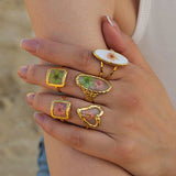 IMMORTAL FLOWER STAINLESS STEEL RINGS FOR WOMEN_CWAJE0610