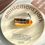 CREATIVE PIZZA SANDWICH ACETATE CLAW FUN HAIR CLIP_CWAHA5908