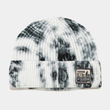 LABEL TIE DYED MELON SHAPED HAT KNITTED HAT_CWAH2076