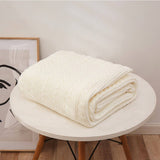 SOLID COLOR SIMPLE KNITTED TASSEL THROW BLANKET_CWMM2381