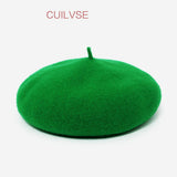 AUTUMN AND WINTER RETRO SOLID COLOR BERET_CWAH1926