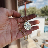 NEW HANDMADE RABBIT ELEMENT PAINTED NECKLACE_CWAJE1584