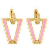 COLORFUL ZIRCON INVERTED TRIANGLE V SHAPED EARRING_CWAJE1013
