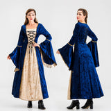 HALLOWEEN RETRO PALACE QUEEN PRINCESS LONG DRESS_CWMM1519