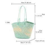 FRESH GRADIENT BLUE HANDWOVEN STRAW BAG_CWAB2033