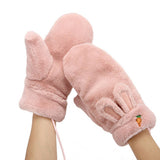 Winter Cute Rabbit Halter Full Finger Gloves_Cwag0258