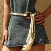 HANDMADE BRAIDED DOUBLE LAYER WAIST BELT SSCWMM6414