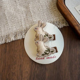 Handmade Bunny Cherry Fabric Hair Clip_Cwaha08354