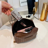 PORTABLE WOVEN PATTERN HIGH END COSMETIC BAG_CWAB4402