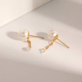 EXQUISITE PEARL ZIRCONIA 18K EARRINGS_CWAHA0906