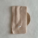 100% WOOL SOLID STRIPED KNIT SCARF UNISEX_CWASC2333
