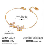 ELEGANT SHELL BUTTERFLY BRACELET STAINLESS STEEL_CWAJE4870