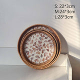 RATTAN COLORFUL SHELL FRUIT TRAY THREE PIECE SET_CWMM4428