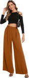 Tight High-Waisted Straight-Leg Wide-Leg Pants