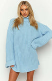 Turtleneck Long-Sleeved Loose Knit Sweater Dress