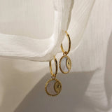 Vintage Delicate Round Sunglass Earrings_Cwmm5513