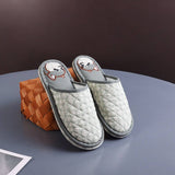 PLAID CARTOON CLOSED TOE HOME SLIPPERS_CWSHF0207