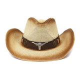 OUTDOOR BEACH SUN HAT WESTERN COWBOY STRAW HAT_CWAH1254