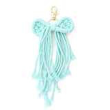 BOW TASSEL KEYCHAIN HANDCRAFTED WRIST STRAP_CWAB5073