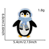 Winter Blue Christmas Graffiti Embroidered Patch_Cwmm4028