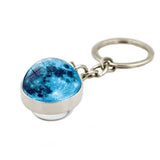COSMIC MOON CRYSTAL GLASS BALL KEYCHAIN PENDANT_CWMM0499