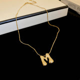 NEW LETTER PENDANT NICHE TEMPERAMENT NECKLACE_CWAJE2063