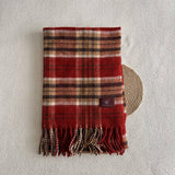 PLAID WOOL SCARF FOR WOMEN COZY WINTER KNIT_CWASC2336