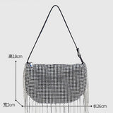 Soft Turn Tassel Rhinestone Evening Top Handbag_Cwab3606
