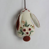 HAND EMBROIDERED ROSE BUNNY PLUSH CHARM_CWMM6003