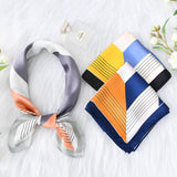 STRIPED SATIN SCARF 70CM CHIC SUMMER SUN WRAP_CWASC1153