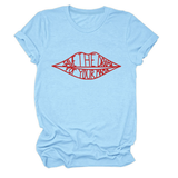 Womens Fashion Slogan Tee Crew Neck Short Sl Ve_Cwttsl0482