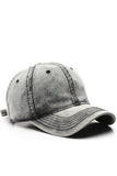 Washed Denim Solid Baseball Cap Street Style_Cwah0527