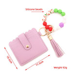 SILICONE BEAD CARD WALLET WITH XMAS TREE CHARM_CWAB5000