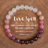 Colorful Round Beaded Natural Stone Bracelet_Cwmm11258