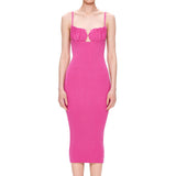 Solid Color Halter Wrap Style Sleeveless Dress