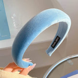 FASHION WIDE BRIM BLUE HEADBAND HAIRPIN HEADDRESS_CWAHA4026