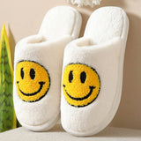 COZY SMILING FACE SLIPPERS FUZZY SLIPPERS WOMEN_CWSHS0249