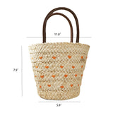 Women Clutch Rattan Woven Wicker Purse Bucket Bag_Cwab0820