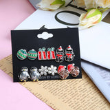 CUTE AND SIMPLE CHRISTMAS ALLOY EARRINGS GIFT SET_CWMM2633