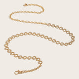 Cwasc2565_Rhinestone Waist Chain Metal Belt