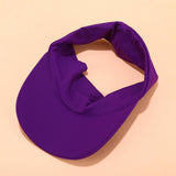 SUMMER MODAL COTTON LETTER EMBROIDERED VISOR HAT_CWAH3318