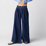 Street Style American Wide-Leg Baggy Casual Jeans