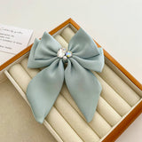 SIMPLE SOLID COLOR HIGH END BOW HAIRPIN_CWAHA1179