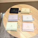 Cute Bunny Print Candy Color Trifold Wallet_Cwab06222
