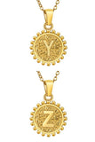 ROUND ALPHABET INITIAL PENDANT NECKLACE_CWAJE107